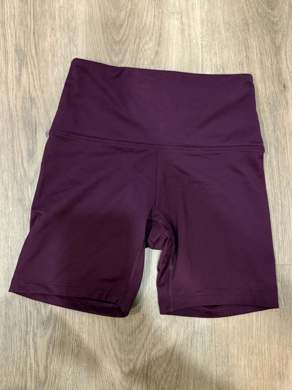 PINK Victoria's Secret Deep Plum Purple Biker Workout Shorts NWOT